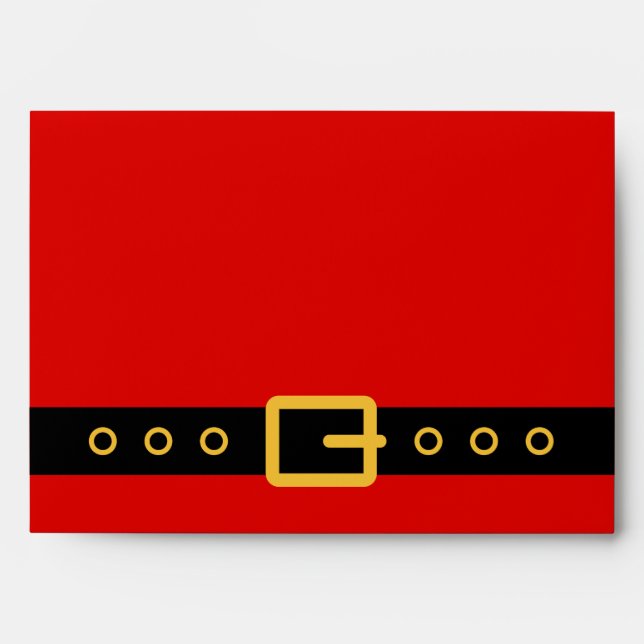 Cute red Christmas envelopes with Santa Claus belt (Front)