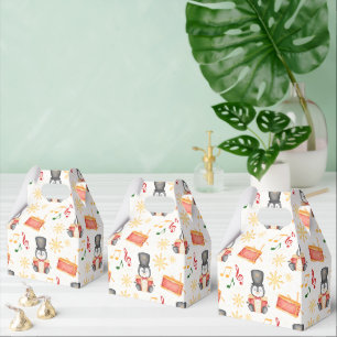 Cute Red Christmas Nutcracker Penguin Favour Box