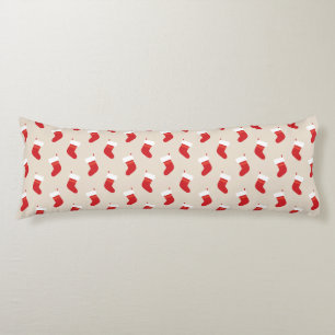 Cute Red Christmas Stocking Lumbar Pillow