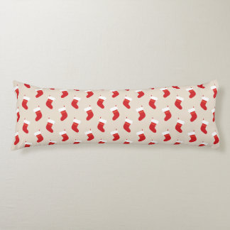 Cute Red Christmas Stocking Lumbar Pillow