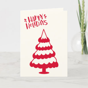 Cute Red Christmas Tree Card