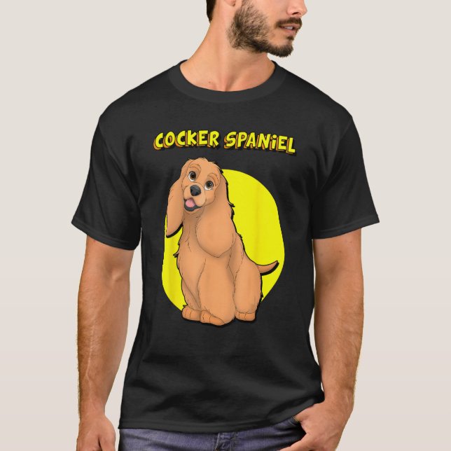Cute Red Cocker Spaniel T-Shirt (Front)