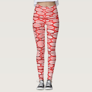 Cute red colour texture "Ratti_Creative_Arts" Leggings