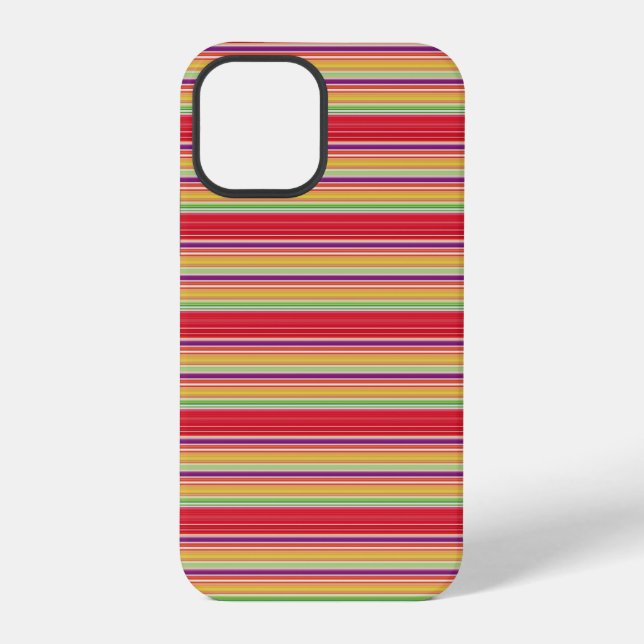 Cute red colourful stripes iPhone case (Back)