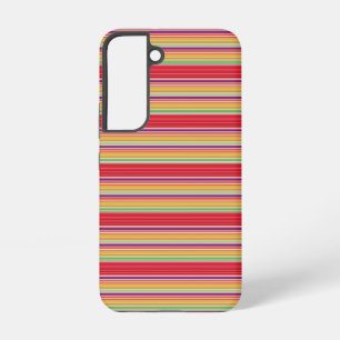 Cute red colourful stripes samsung galaxy case