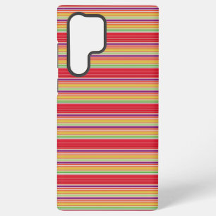 Cute red colourful stripes samsung galaxy case