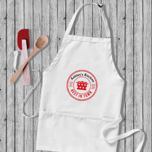 Cute Red Cook Pot Logo Kitchen Standard Apron