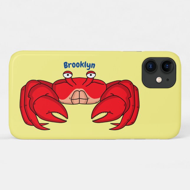 Cute red crab cartoon illustration Case-Mate iPhone case (Back (Horizontal))