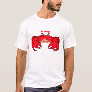 Cute red crab cartoon illustration T-Shirt