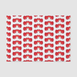 Cute red crab cartoon illustration tissue paper
