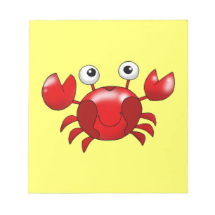Cute red crab notepad
