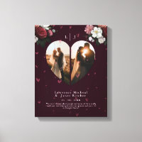 Cute Red Custom Heart shape couples photos gift