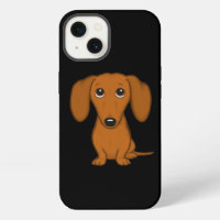 Cute Red Dachshund | Funny Cartoon Wiener Dog Case