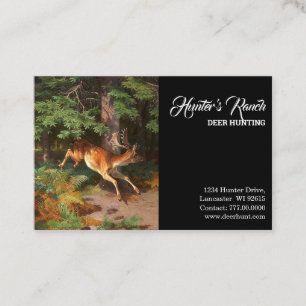Cute Red Deer In The Forest Hunting Business Card