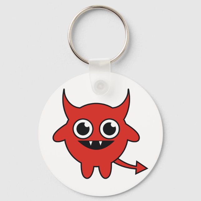 Cute Red Devil Key Ring (Front)