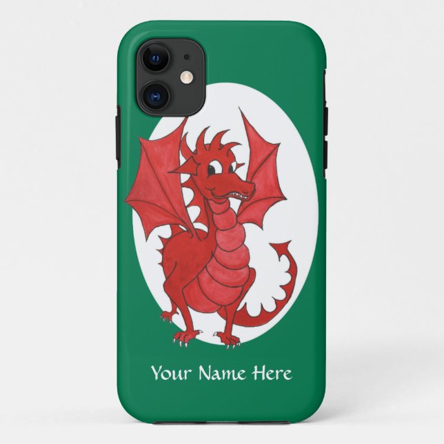 Cute Red Dragon iPhone 5/5s Case to Personalise (Back)