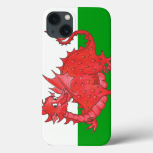 Cute Red Dragon on Green and White iPad Case