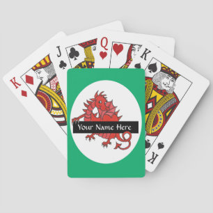Cute Red Dragon Poker Playing Cards to Personalise