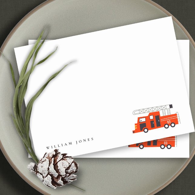 Cute Red Firetruck Engine Kids Any Age Birthday Card (Creator Uploaded)