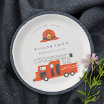 Cute Red Firetruck Engine Kids Any Age Birthday Paper Plate<br><div class="desc">A Fun Cute Boys FIRE TRUCK THEME BIRTHDAY Collection.- it's an Elegant Simple Minimal sketchy Illustration of red fire truck with fireman hat, perfect for your little ones birthday party. It’s very easy to customise, with your personal details. If you need any other matching product or customisation, kindly message via...</div>