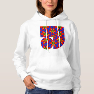 Cute Red Floral Pattern Hoodie