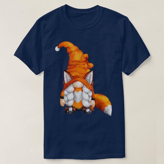 Cute Red Fo Gnome Grandma For Forester & Animal Lo T-Shirt (Design Front)