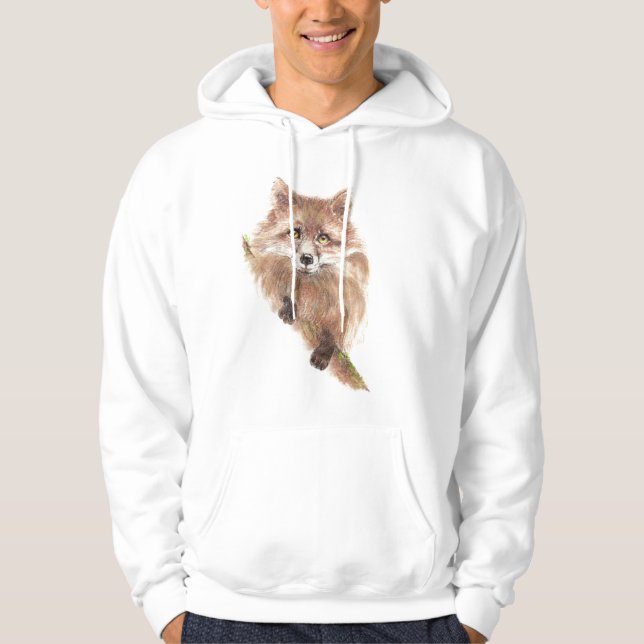 Cute Red Fox, Foxy Wildlife, Animal, Nature Hoodie (Front)
