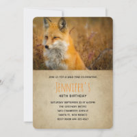 Cute Red Fox Nature Photo Birthday