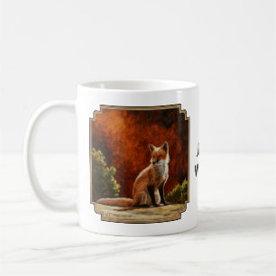 Cute Red Fox Sitting In The Sun Coffee Mug