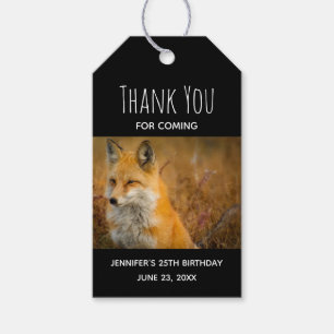 Cute Red Fox Wild Nature Photography Birthday Gift Tags
