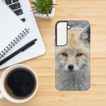 Cute Red Fox Wildlife Photo Samsung Galaxy Case<br><div class="desc">Protect your Samsung Galaxy S22 phone with this trendy phone case that features the photo image of a cute Red Fox with pointy ears and snout. Select your phone style. For other phone brands,  you will need to customise case to fill image to edges of design template.</div>