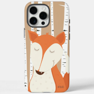Cute Red Fox Woodland Birch Trees  iPhone 16 Pro Max Case