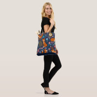 Cute Red Foxes & Flowers Seamless Pattern