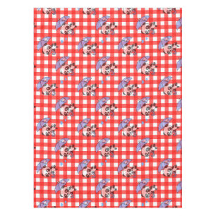 Cute Red Gingham Check Design Tablecloth
