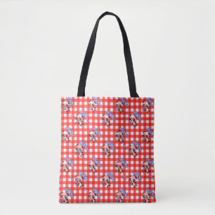 Cute Red Gingham Check Design Tote Bag