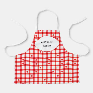 Cute Red Gingham Tomatoes Best Chef Apron