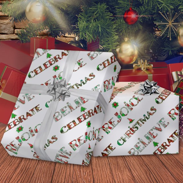Cute Red Green Christmas Pattern Wrapping Paper (Creator Uploaded)