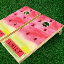 Cute Red Green Watermelon Custom Name