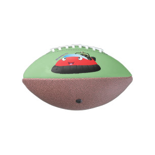 Cute red happy hovercraft cartoon american football
