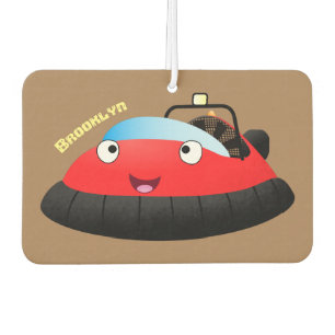 Cute red happy hovercraft cartoon  car air freshener
