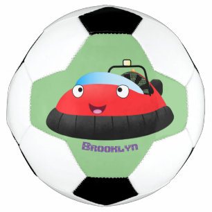 Cute red happy hovercraft cartoon football