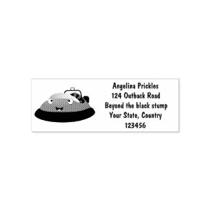 Cute red happy hovercraft cartoon  self-inking stamp