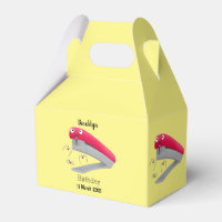 Cute red happy stapler cartoon illustration