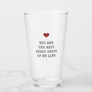 Cute red heart modern Valentine's dating app Glass