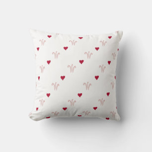Cute Red Heart Pattern Chic Cushion