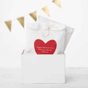 Cute red heart Valentine's Day kids classroom Favour Bags