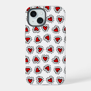 Cute Red Hearts iPhone Case