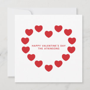 Cute red hearts modern custom Valentine's Day Card
