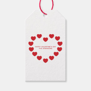Cute red hearts modern custom Valentine's Day Gift Tags