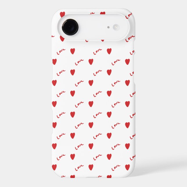 Cute Red Hearts on White Background | Valentine (Back)